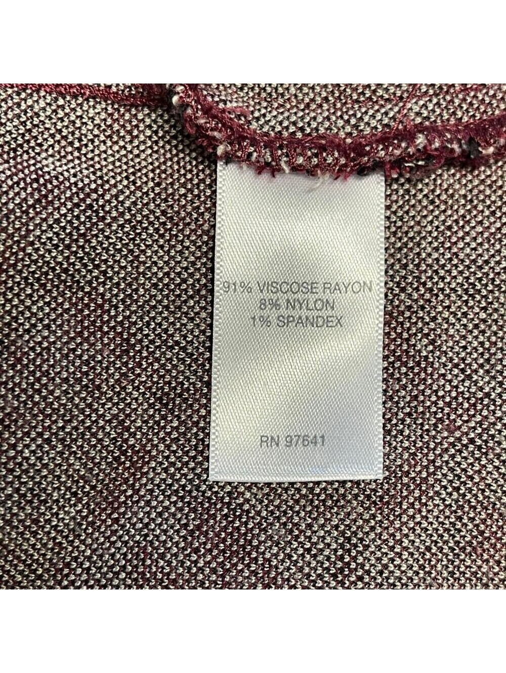 J. Jill Tunic Top Womens XL Burgundy Ponte Knit Geometric Long Sleeve Mod Fall - Picture 4 of 4